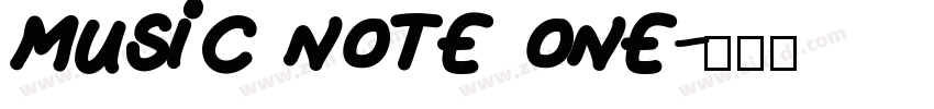 music note one字体转换